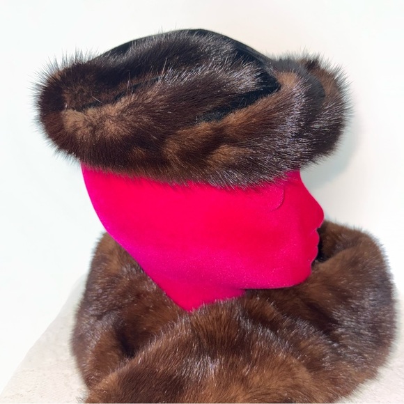 Vintage Betmar Elegant Brown‎ Fur Hat and Scarf Set main image 16
